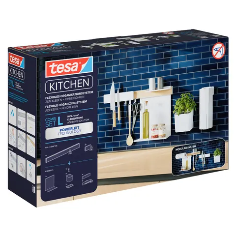tesa Küchenorganizer Set L weiß – Bild 2