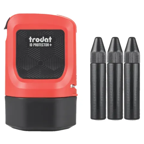 tradat Datenschutz-Rollstempel-Set ID Protector+, rot – Bild 2