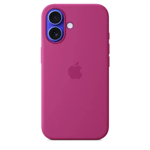 Apple iPhone 16 Silikon Case mit MagSafe, Fuchsia – Bild 4