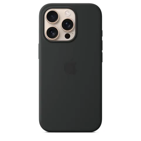 Apple iPhone 16 Pro Silikon Case mit MagSafe, Schwarz – Bild 3