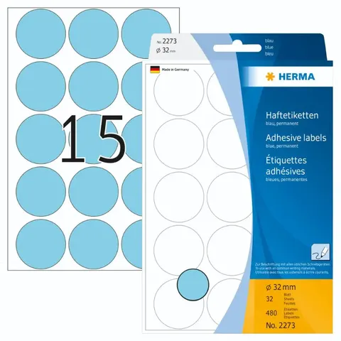 HERMA Klebepunkte Ø 32,0 mm blau – Bild 2