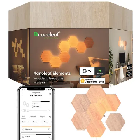 Nanoleaf Elements Wood Look Hexagons – NL52K7002HB7PK – Bild 2