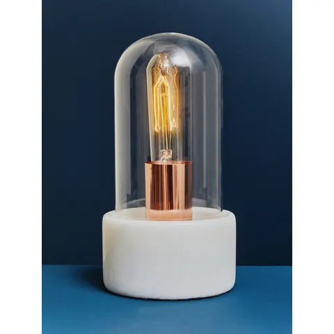 Bell Lamp with White Marble Base | Lamonte – image 2