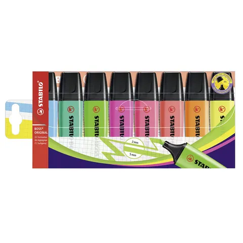 STABILO BOSS ORIGINAL marker 8 pc(s) Chisel tip Multi – image 2