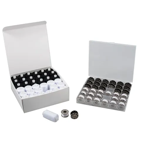 Trimits 36 Spool Polyester Thread and Bobbin Set - Black and White – image 3