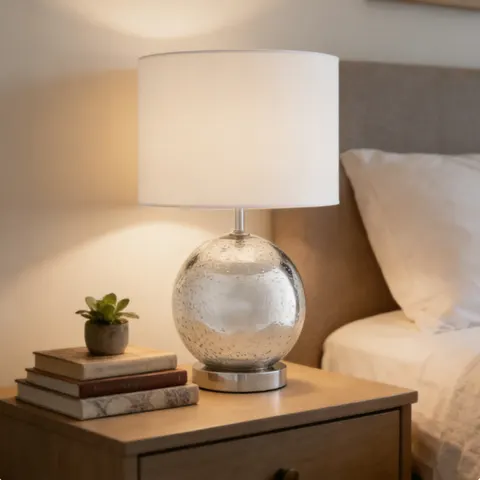 White Fabric Shade Table Lamp | Naomi – image 2