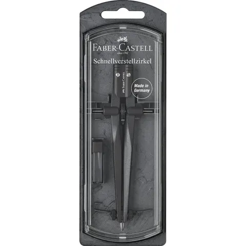 Faber-Castell Drawing Compass: Stream Quick Set with Durable Metal Construction & Integrated Pencil for Precision – image 2