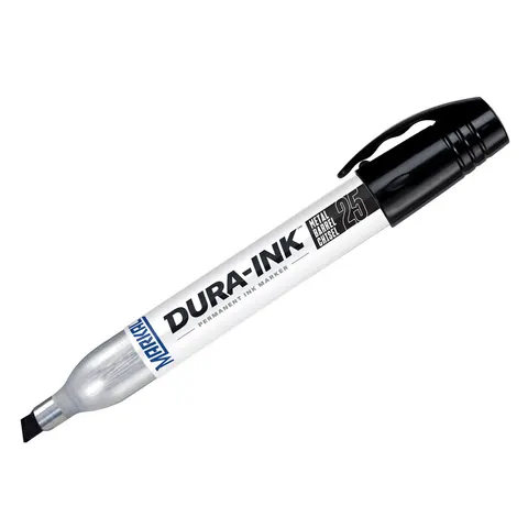 Markal Dura Ink 25 Medium Chisel Tip Permanet Marker Pen – Black – image 2