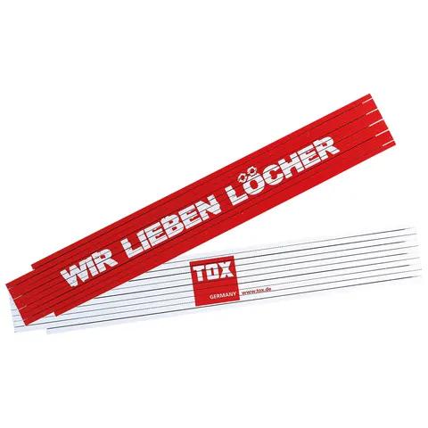 TOX Meterstab "WIR LIEBEN LÖCHER" Holz – Bild 2
