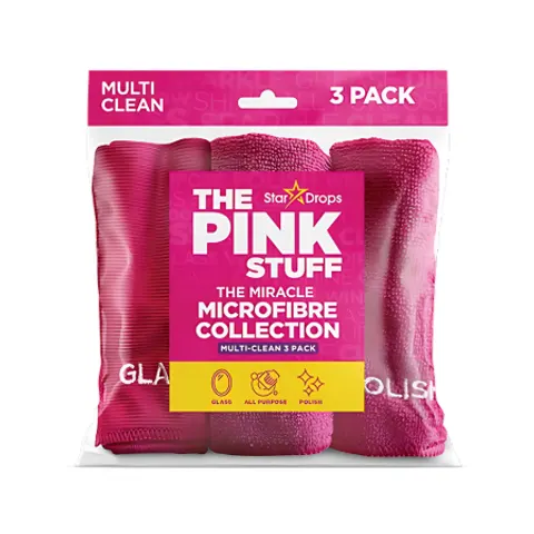 Stardrops The Pink Stuff Multi Clean 3-Pack Microfibre Cloths – image 3