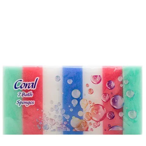 Coral 7 Pack Bath Sponge – image 2