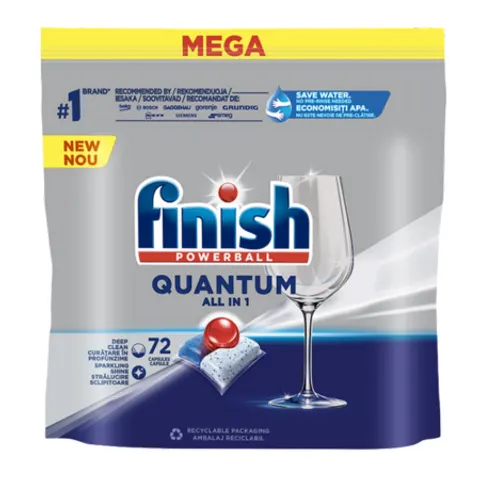 Finish Quantum All in 1 Lemon Dishwasher Tablets – 72 pcs – image 3