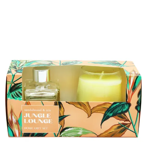 Jungle Lounge Sandalwood & Iris Scented Candle & Reed Diffuser Gift Set – image 2
