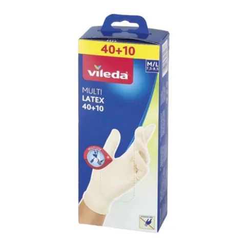Vileda Multi Latex Disposable Gloves M/L - 50 pcs – image 2