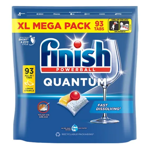 Finish Quantum Lemon Sparkle Dishwasher Tablets - 93 pcs – image 2