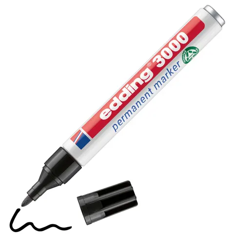 Edding Permanentmarker 3000 schwarz 4-3000001 – Bild 2