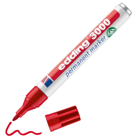 edding 3000 Permanentmarker rot – Bild 2