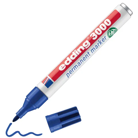 edding 3000 Permanentmarker blau – Bild 2