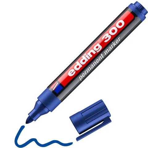 edding 300 Permanentmarker blau – Bild 2