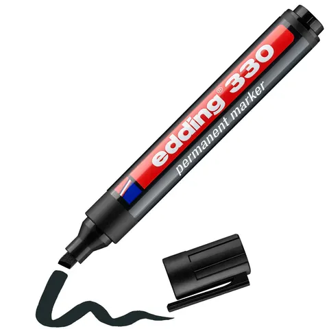 edding 330 Permanentmarker schwarz – Bild 2
