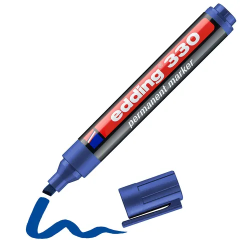 edding 330 Permanentmarker blau – Bild 2