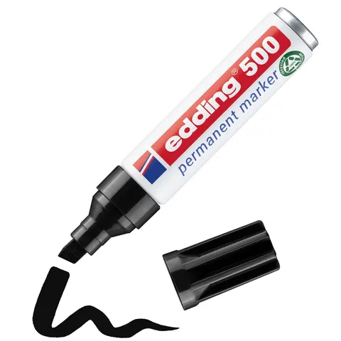 edding 500 Permanentmarker schwarz – Bild 2