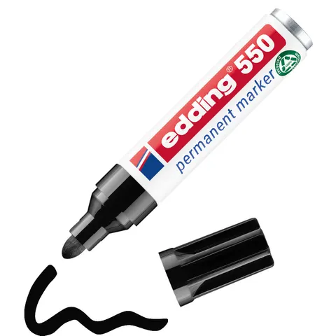 edding 550 Permanentmarker schwarz – Bild 2