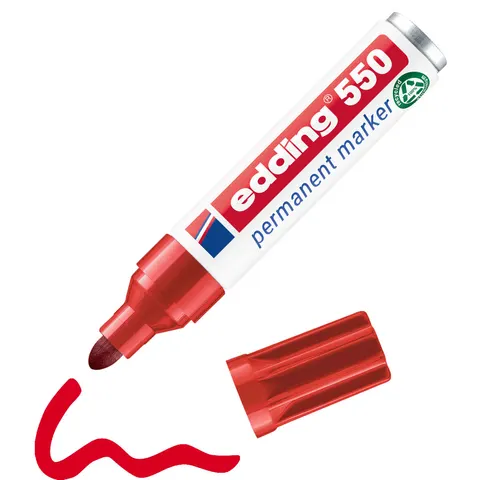edding 550 Permanentmarker rot – Bild 2