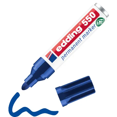 edding 550 Permanentmarker blau – Bild 2