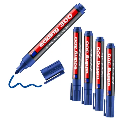 edding 300 Permanentmarker blau – Bild 3