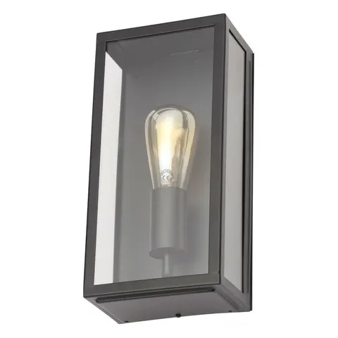 Minerva Outdoor Wall Lantern Satin Black IP44 – image 2