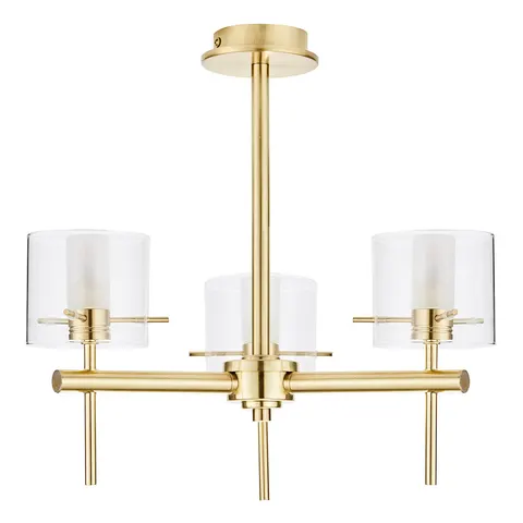 Spa Gene Cylinder Brass 3 LED Ceiling Light - Gold – image 2