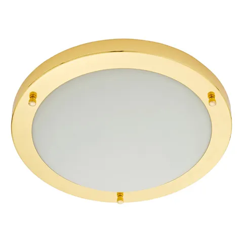 Delphi 4000k LED Bathroom 18W Ceiling Light Brass IP44 – image 2