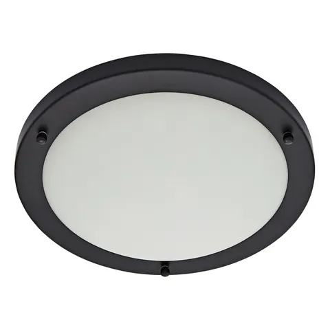 Delphi 2 Light Bathroom Ceiling Light Matt Black IP44 – image 1