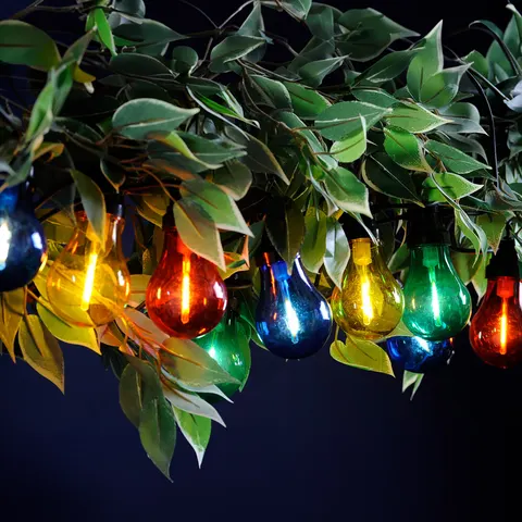 10 multicolour connectable festoon bulb lights – image 2