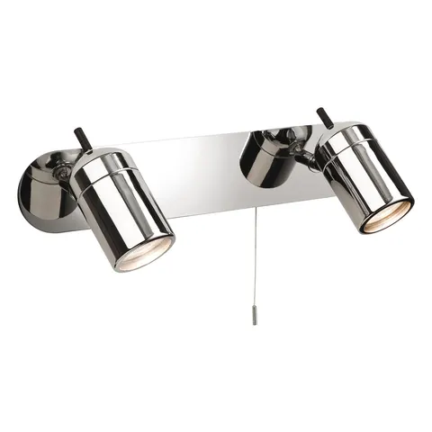 Firstlight Atlantic 2-Light Wall Spotlight with On/Off Pull Cord Modern Style in Chrome – image 2