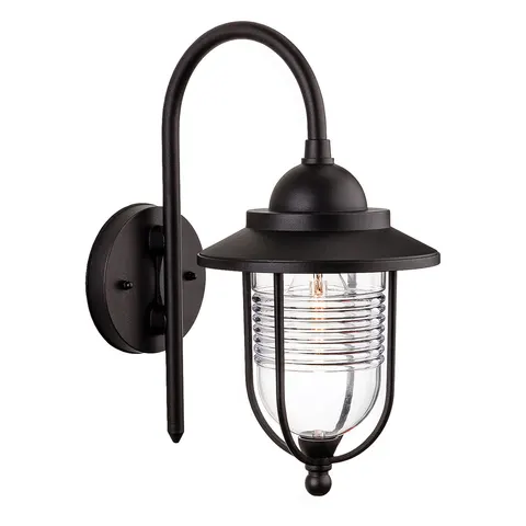 Oregon 1 Light Outdoor Wall Lantern Black IP44, E27 – image 2