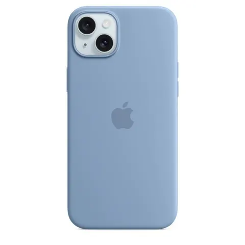 Apple iPhone 15 Plus Silikon Case mit MagSafe – Winterblau – Bild 2