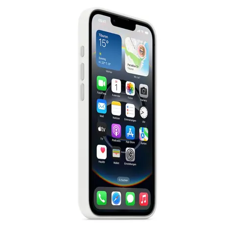 Apple iPhone 16e Silikon Case, Weiß – Bild 2