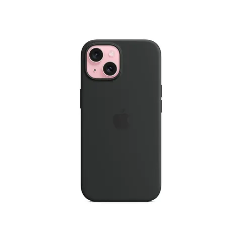 Apple iPhone 15 Silikon Case mit MagSafe, Schwarz – Bild 2