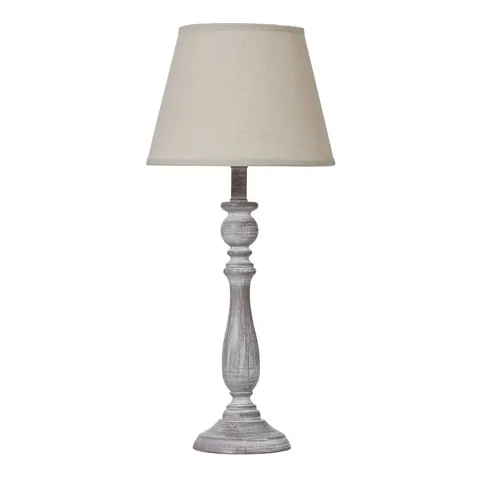 Dunum Column Table Lamp With Linen Shade – image 3