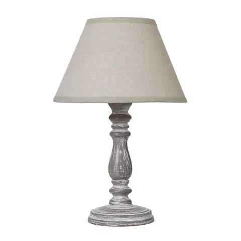 Setia Column Table Lamp With Linen Shade – image 2