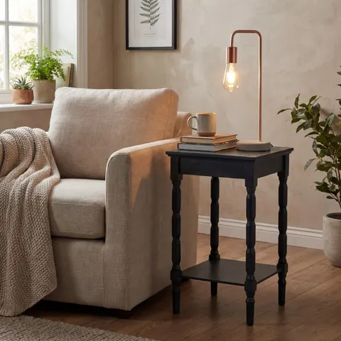Copper Industrial Lamp With Stone Base – image 2
