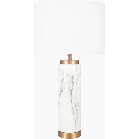 Marble Effect Ceramic Tall Table Lamp – image 2