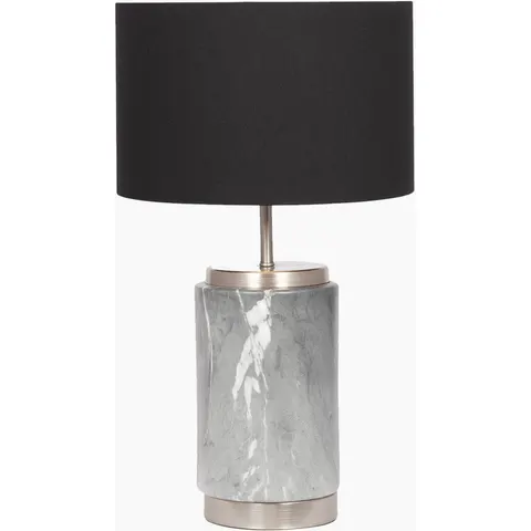 Grey Marble Effect Ceramic Table Lamp – image 2