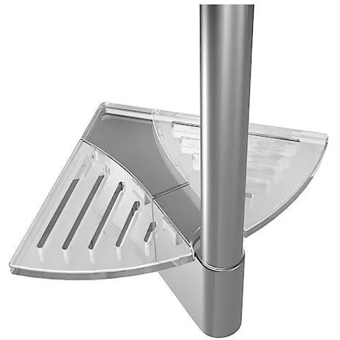 Eckmontageset Hansaclear 04530200 verchromt, mit Ablage – Bild 2