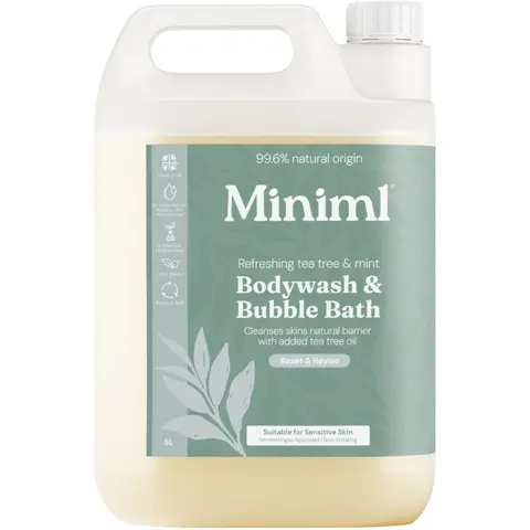 Miniml Bodywash & Bubble Bath Refreshing Tea Tree & Mint 5L – image 3
