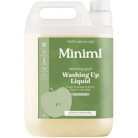 Miniml Washing Up Liquid Refreshing Apple 5L Refill – image 2