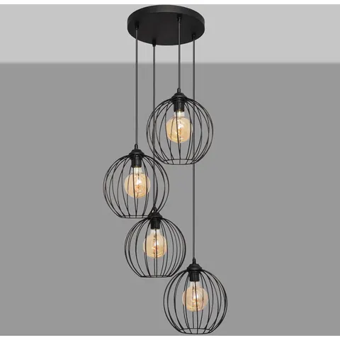 Mercure Cluster Pendant Ceiling Light Black 40cm – image 2
