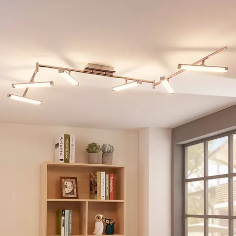 LED Ceiling Light Pilou Lindby, dimmable, Chrome / silver, Kitchen, metal, Modern, Ceiling Light – image 2